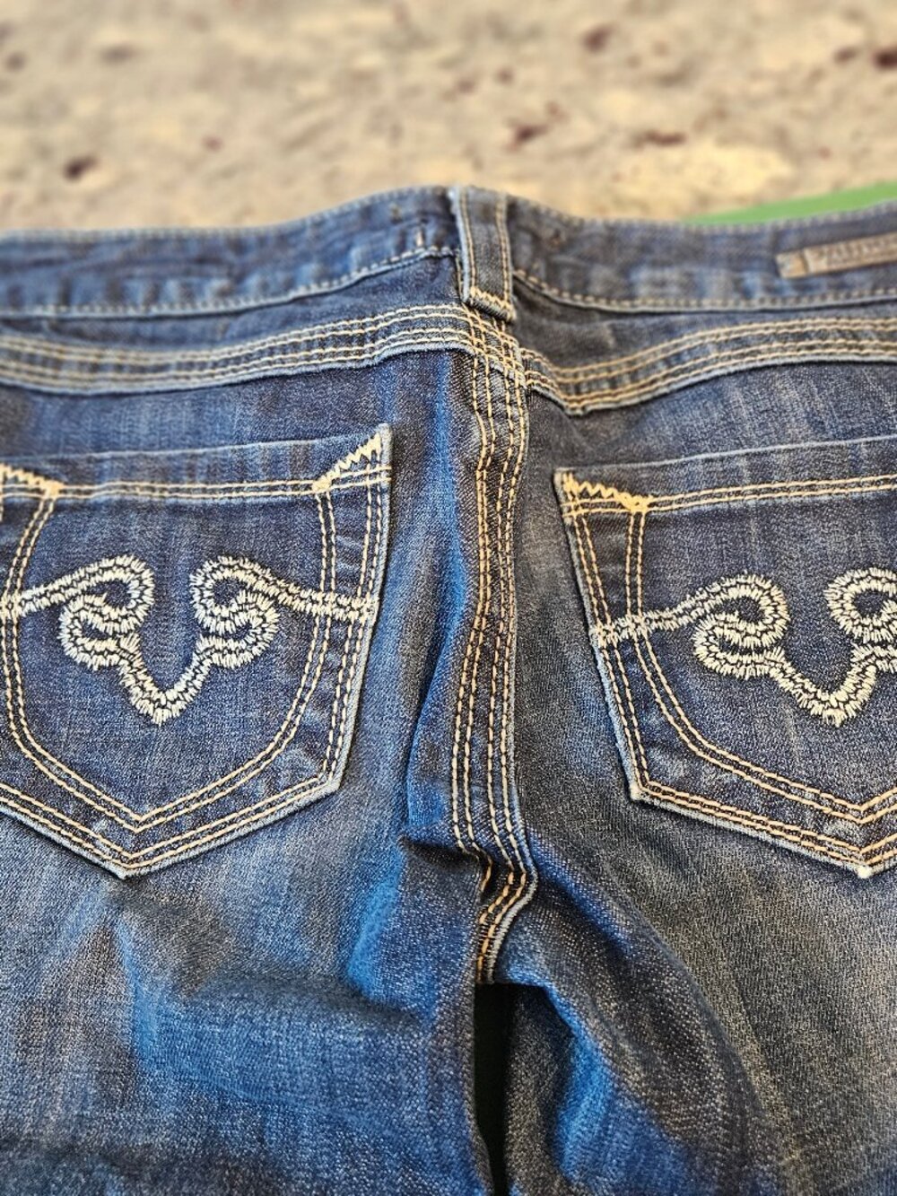 ReRock for Express Barely Boot Dark Wash Jeans size 6L (30"W X 36" L)